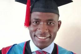 Dr. Ouma Oluga when he graduated from the University of Nairobi on 20th December, 2019.